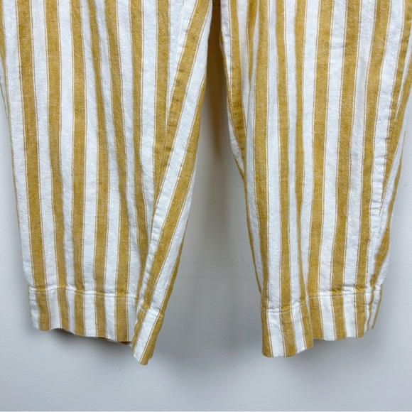 Madewell Huston Yellow & White Stripe Pull On Pants - Picture 6 of 11